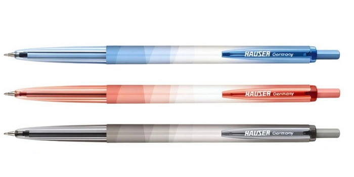 Auto Click Ball Pen Blue Detail