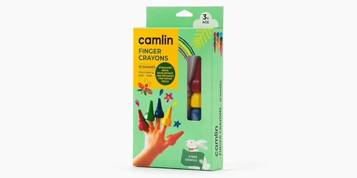 Finger Crayons 10 Shades (Child Safe & Non-Toxic)