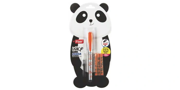 Inky Panda Liquid Ink Fountain Pen Blue Detail