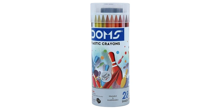 Plastic Crayons (28 Shades with 1N Eraser Free) Detail